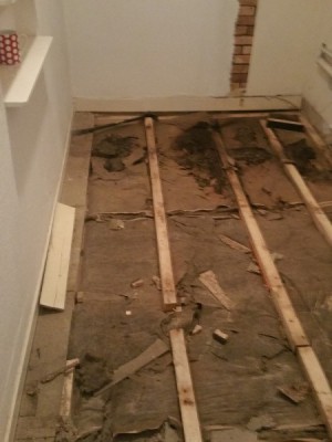 Water Damage in West End, kitchen needs to be removed.
